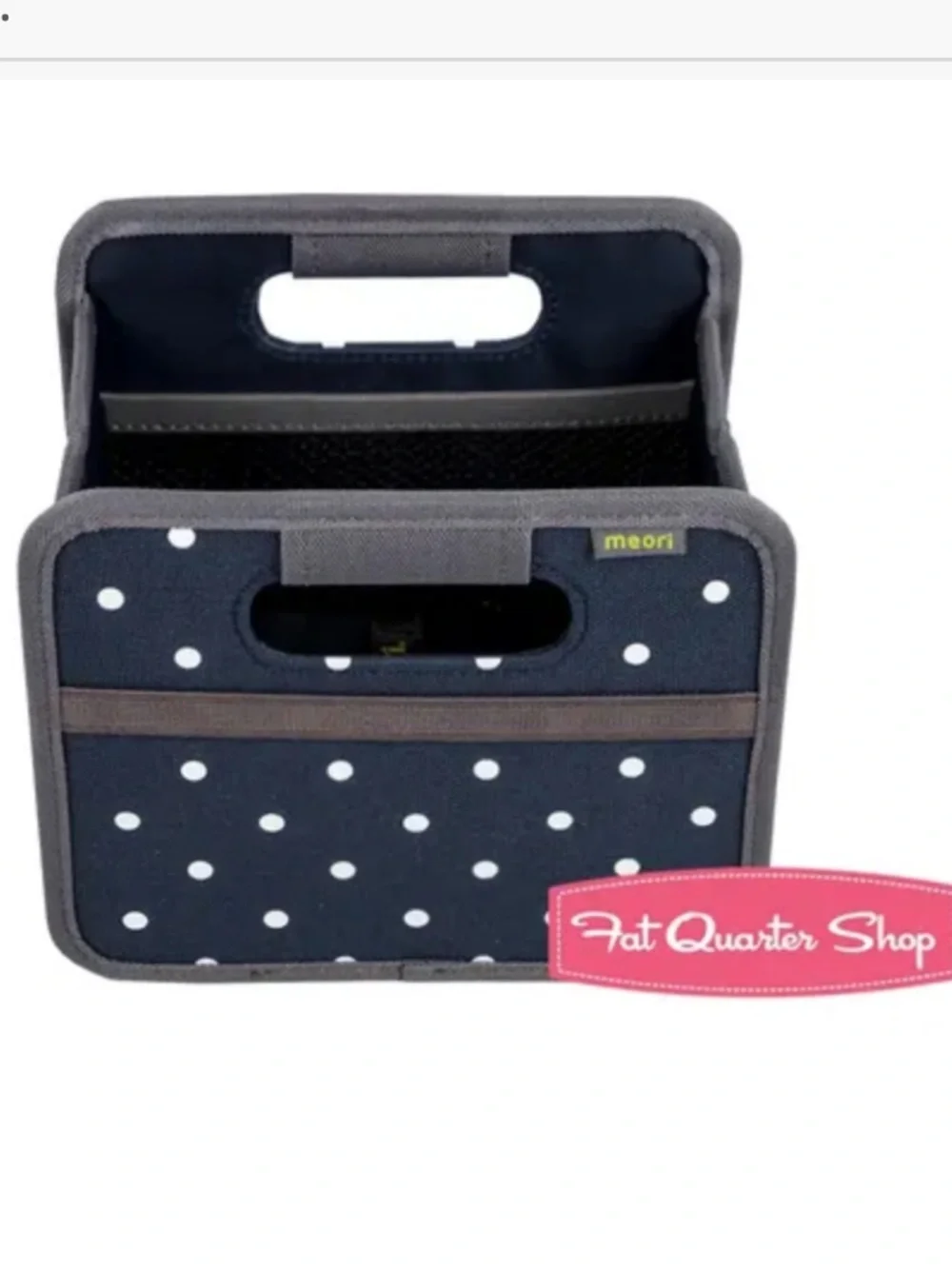 “New” Meori Marine Blue Polka Dot Mini Foldable Storage Box With Insert